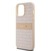 DKNY DKHCP14XPRTHSLP iPhone 14 Pro Max 6.7 różowy/pink hardcase Leather Mono Stripe & Metal Logo
